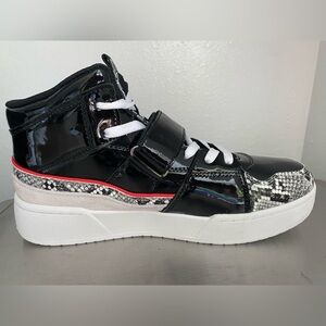 CREATIVE RECREATION Womens size 9 Black, White, Red Snake- High-Top Sneakers